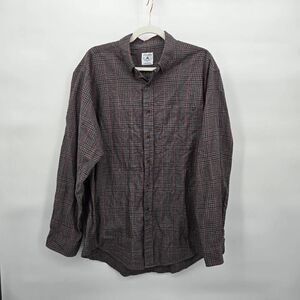 Brooks Brothers Men's Sports Shirt Size Large Button Down Plaid Cotton
